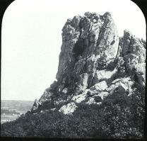 plaque de verre photographique ; Plougastel-Daoulas : rochers