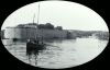 plaque de verre photographique ; Concarneau : bateau sort...