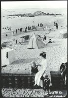 plaque de verre photographique ; Une plage