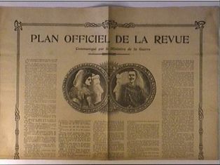 Plan officiel de la revue passé par le roi d'Italie en 1903