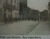 Départ des colonies. Rue Jules Ferry