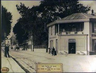 Les cafés du quai entre la rue du Bac et du Pont.1890