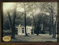 Vue du jardin de l'ancien Château des Landes