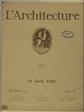 Revue L'architecture . Article sur Maistrasse