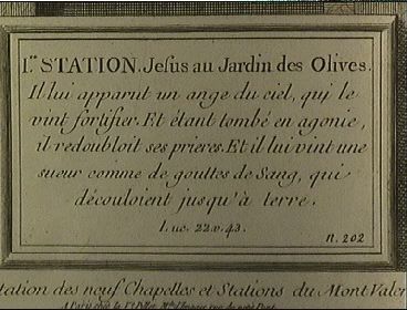 Première station du Calvaire du Mont-Valérien : Jésus au Jardin des Olives