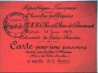 Invitation à la Chambre des Députés