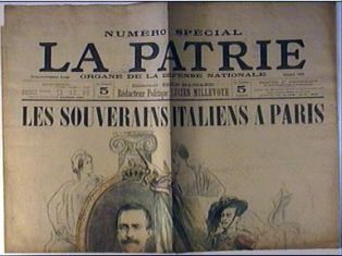 La Patrie - Les souverains Italiens à Paris