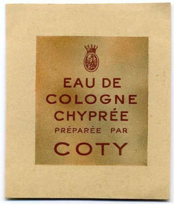 COTY - Epreuve d'impression "Eau de Cologne Chyprée"