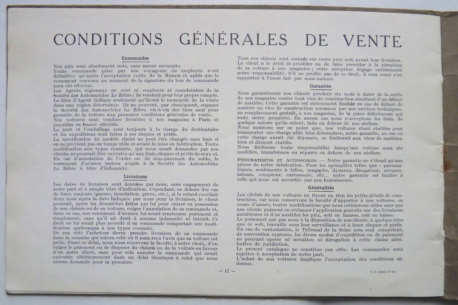 Catalogue Le Zèbre
