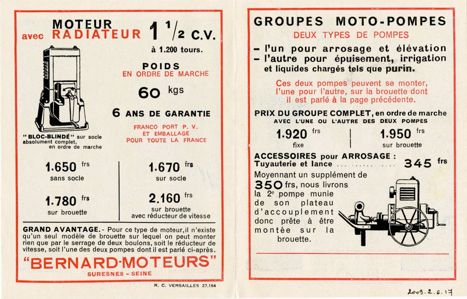 Bernard-Moteurs - Groupe Moto-Pompe