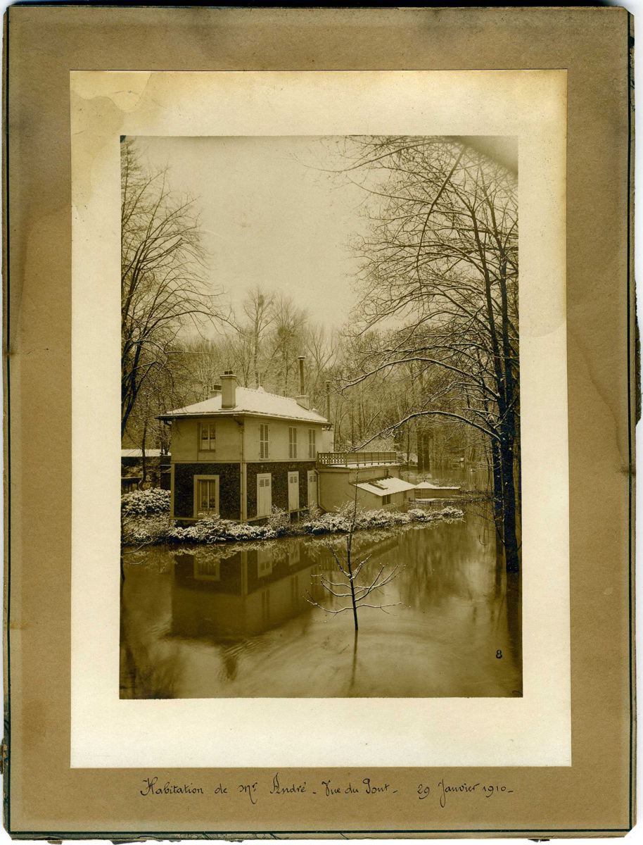Habitation de M. André - Vue du Pont - 29 janvier 1910