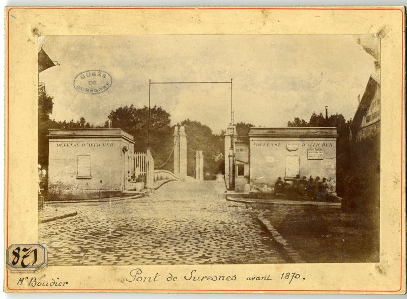 Pont suspendu de Suresnes avant 1870