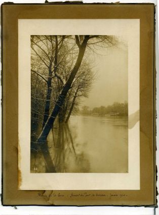 Bords de la seine - Amont du Pont de Suresnes - janvier 1910