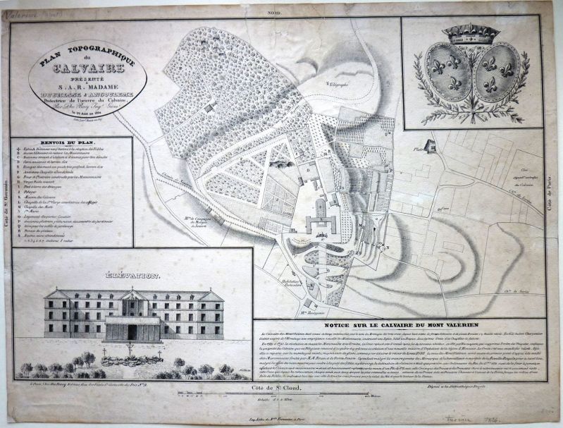 Plan topographique du calvaire présenté à S. A. R. Madame Duchesse d'Angoulème ; © Lucille PENNEL