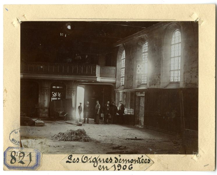 Les orgues démontées en 1906