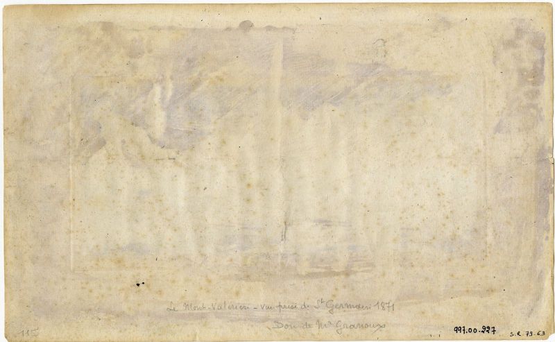 Bombardement et incendie de Paris. Vue de la terrasse de Saint-Germain-en-Laye (26 mai 1871)