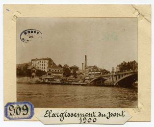 Le pont de Suresnes, élargissement en 1900