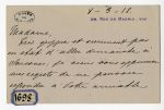 Lettre de Madame G. Worth