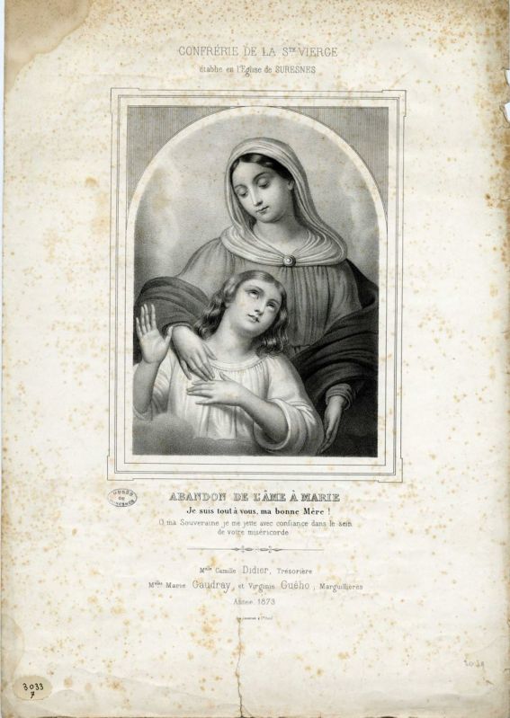 Abandon de l’Ame à Marie (Confrérie de la Sainte Vierge de Suresnes)