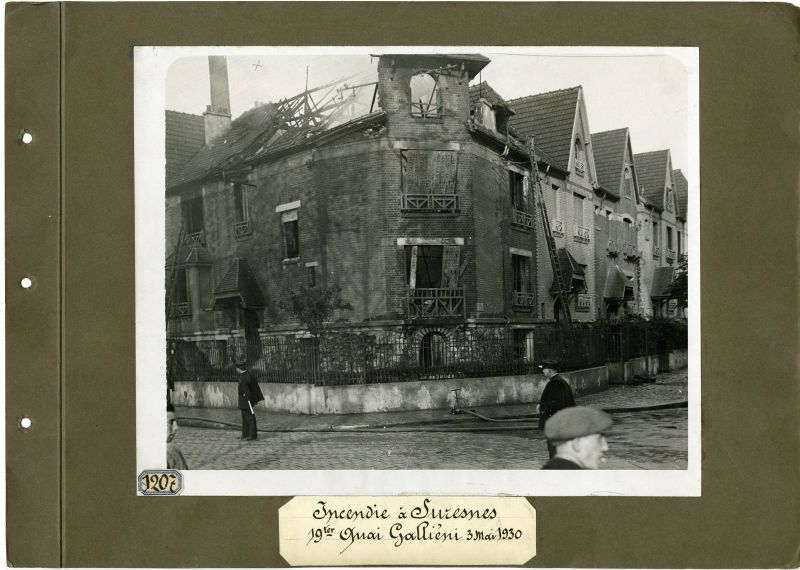Incendie à Suresnes, 19 ter quai Galliéni, 3 mai 1930