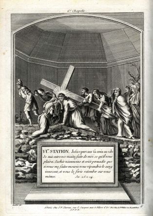 Sixième Station du Calvaire du Mont-Valérien : Jésus portant sa croix au Calvaire