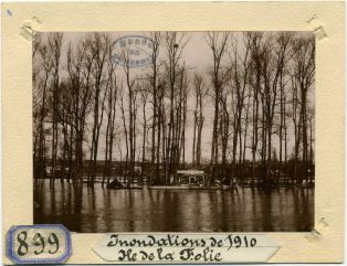 Inondations de 1910 - Ile de la Folie