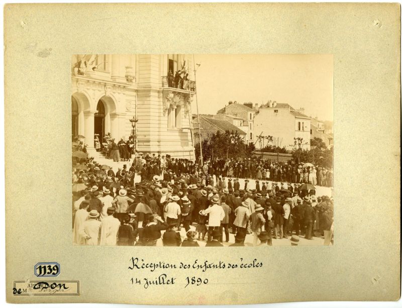 14 juillet 1890, Réception des enfants des écoles