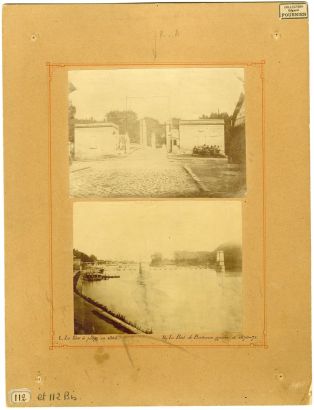 Le pont à péage 1868. Le pont de bateaux, guerre de 1870-71