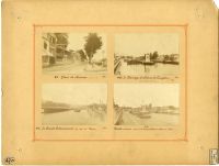 Quai de Suresnes en 1890 ; Le barrage avec les écluses et...