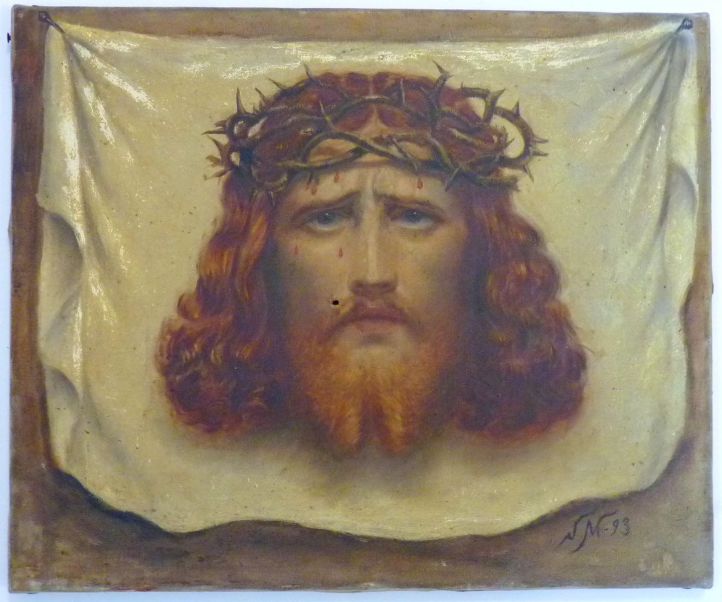 Portrait du Christ, façon voile de Sainte Véronique