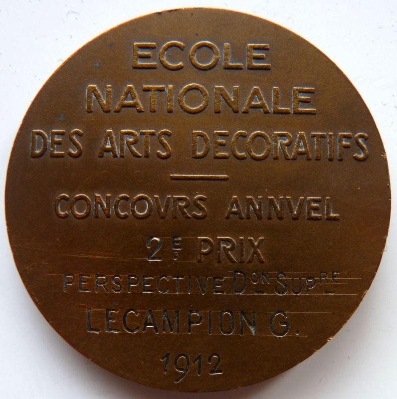 Ecole Nationale des Arts Décoratifs - Concours Annuel 2e prix - Le Campion G. 1912 ; © Lucille PENNEL