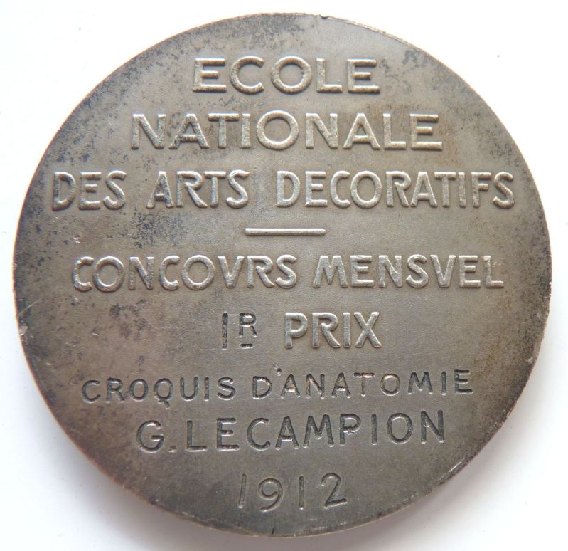 Ecole Nationale des Arts Décoratifs - Concours Mensuel Ir prix - Croquis d’Anatomie - G. Lecampion 1912 ; © Lucille PENNEL