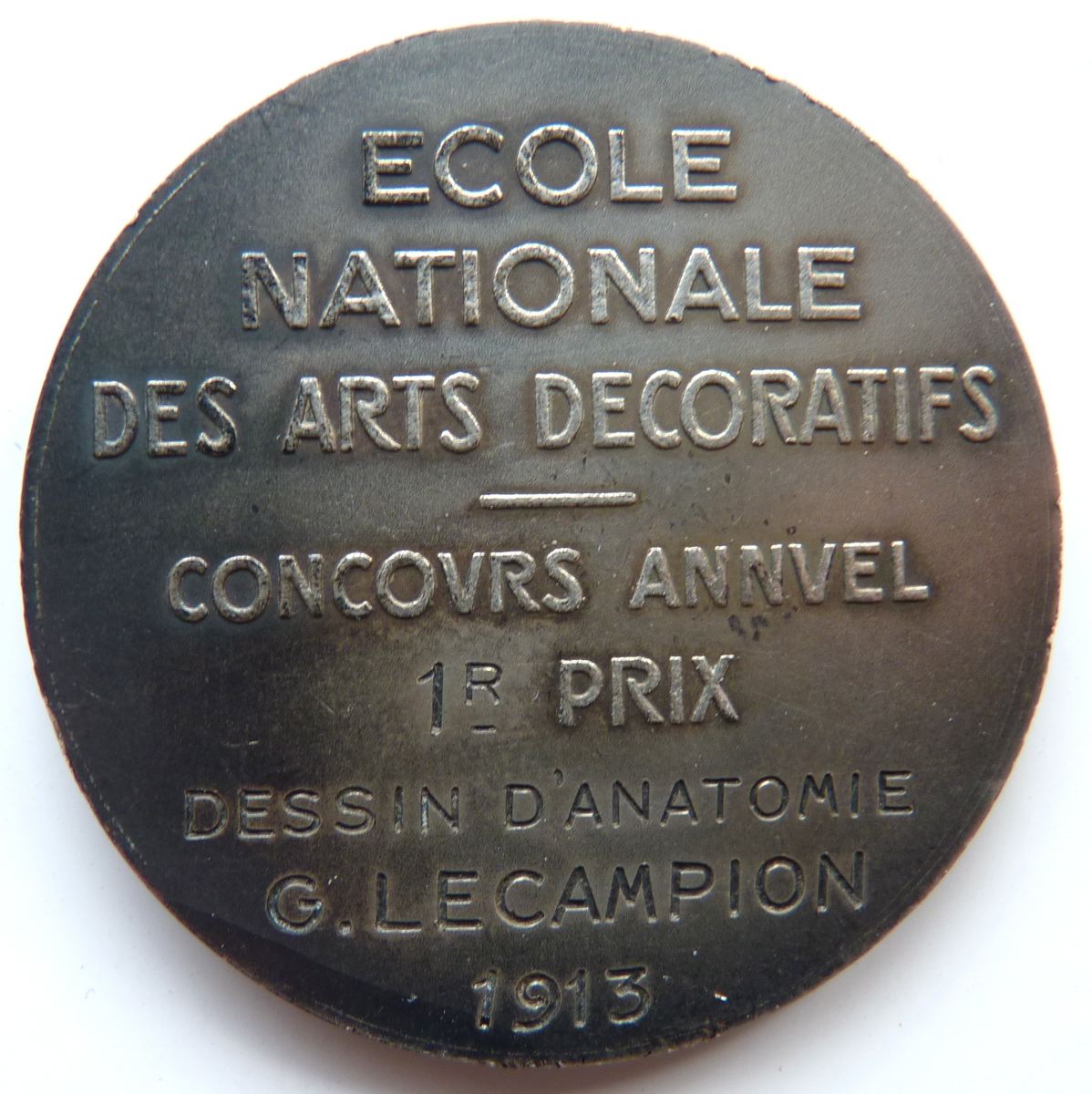 Ecole Nationale des Arts Décoratifs - Concours annuel 1r prix - Dessin d'anatomie - G. Lecampion 1913