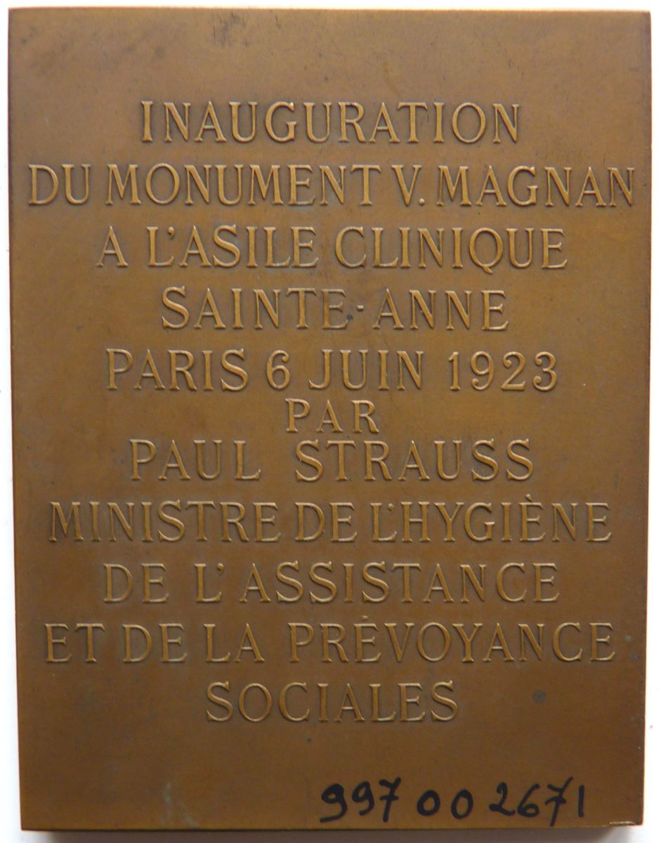 Inauguration du monument V. Magnan à l'asile clinique Sainte-Anne - Paris 6 juin 1923
