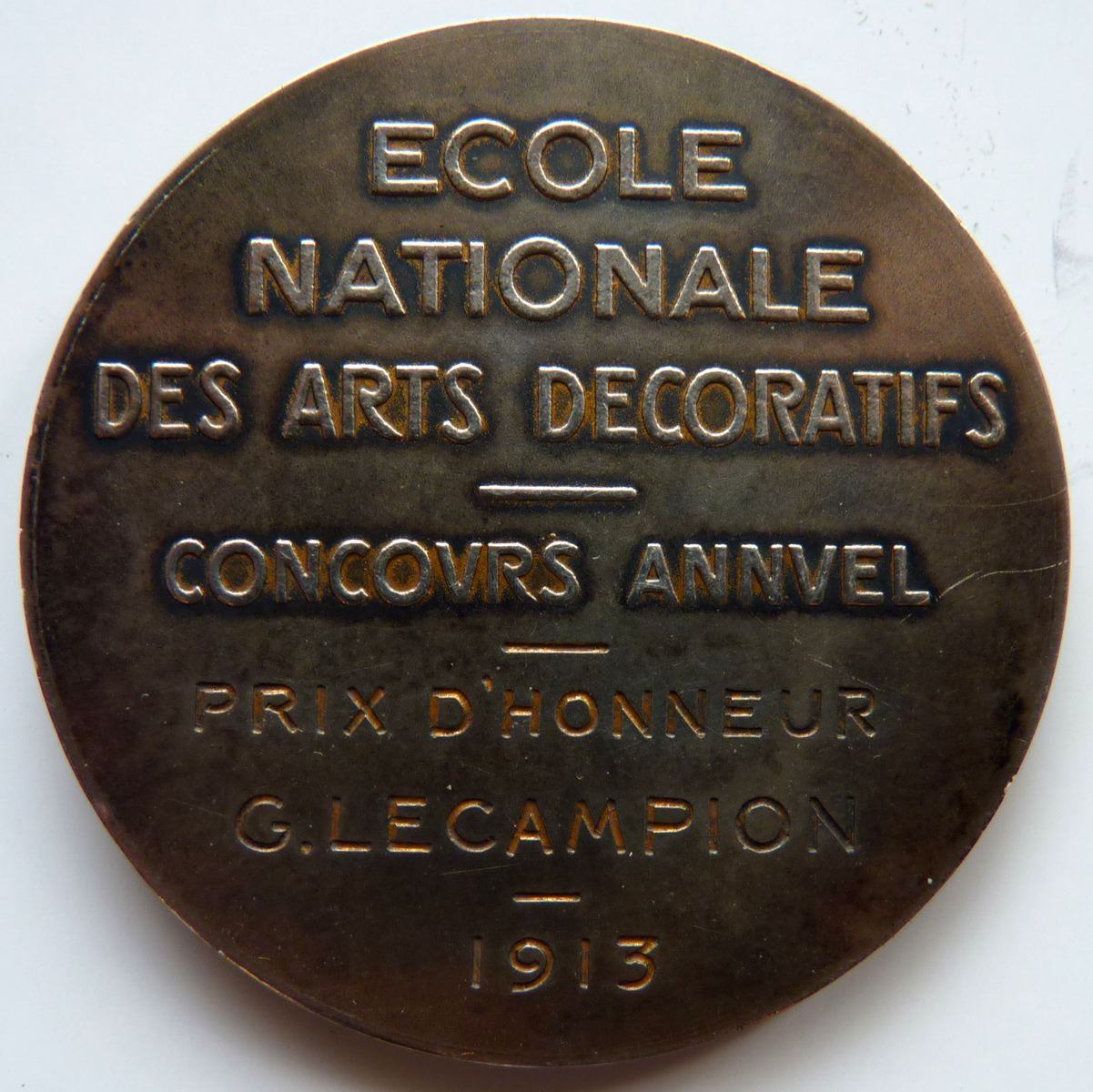 Ecole Nationale des Arts décoratifs - Concours annuel - Prix d'honneur G. Lecampion - 1913