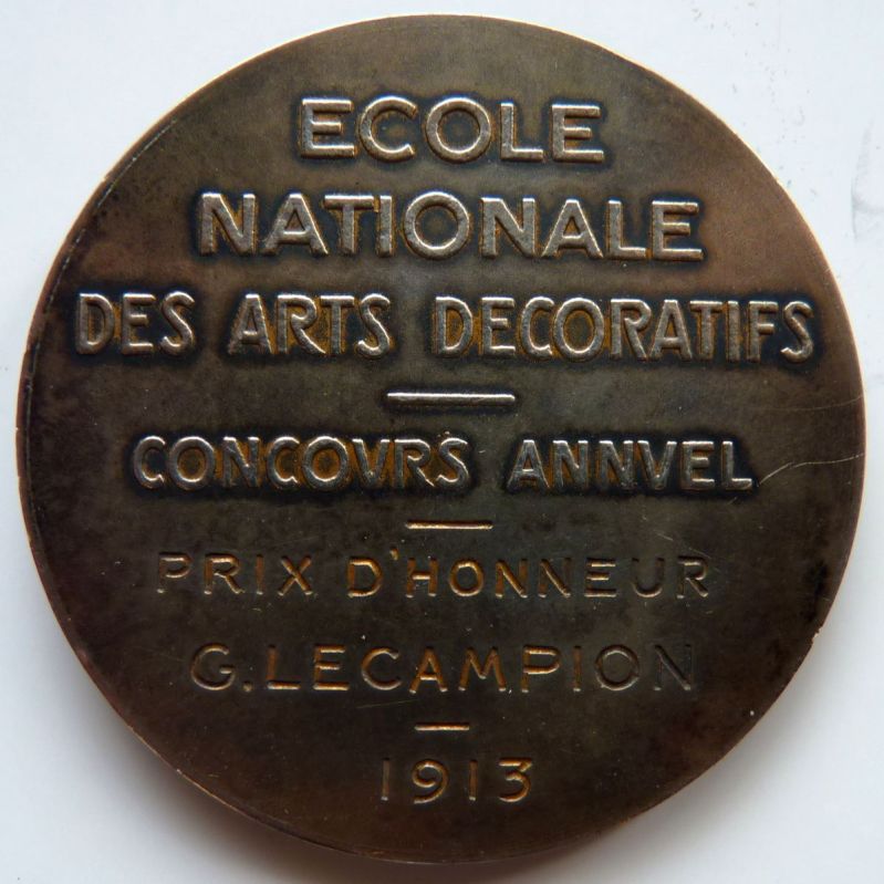 Ecole Nationale des Arts décoratifs - Concours annuel - Prix d'honneur G. Lecampion - 1913 ; © Lucille PENNEL