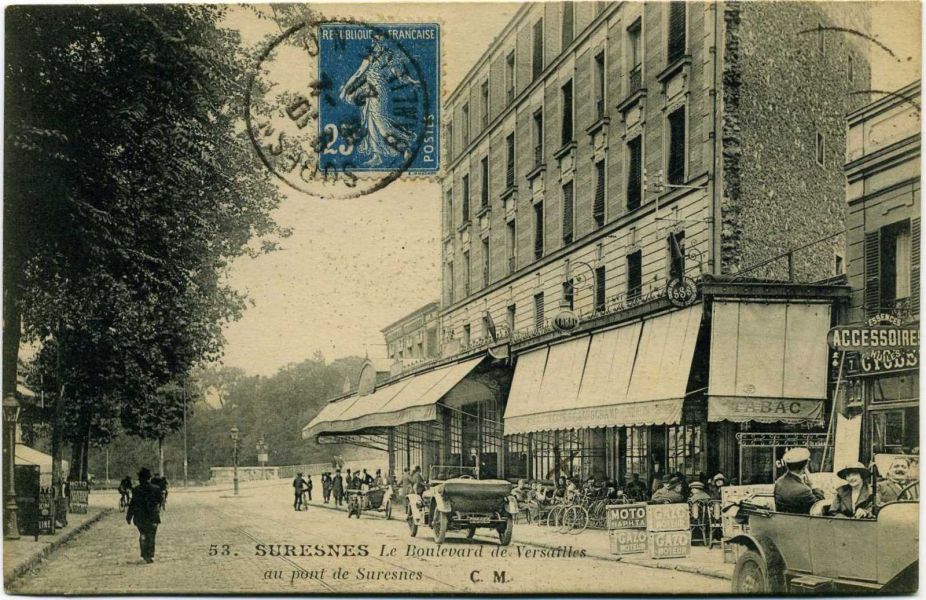 SURESNES - Le Boulevard de Versailles au pont de Suresnes