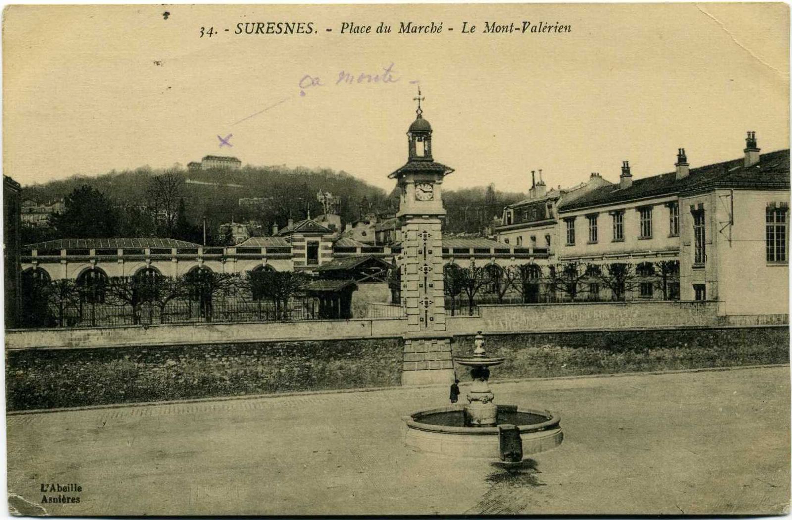 SURESNES - Place du Marché - Le Mont-Valérien