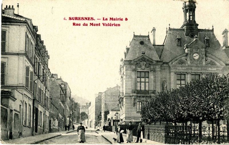 Suresnes - La Mairie & Rue du Mont Valérien (L'Hôtel de Ville)