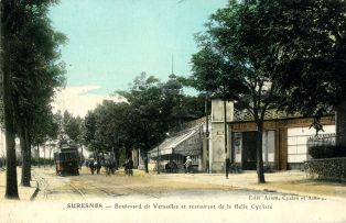 Suresnes - Boulevard de Versailles et restaurant de la Belle Cycliste