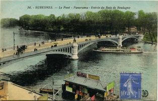Suresnes - Le Pont - Panorama - Entrée du Bois de Boulogne