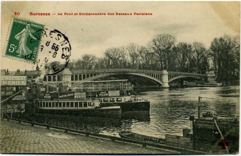 Suresnes - Le Pont et Embarcadère des Bateaux Parisiens