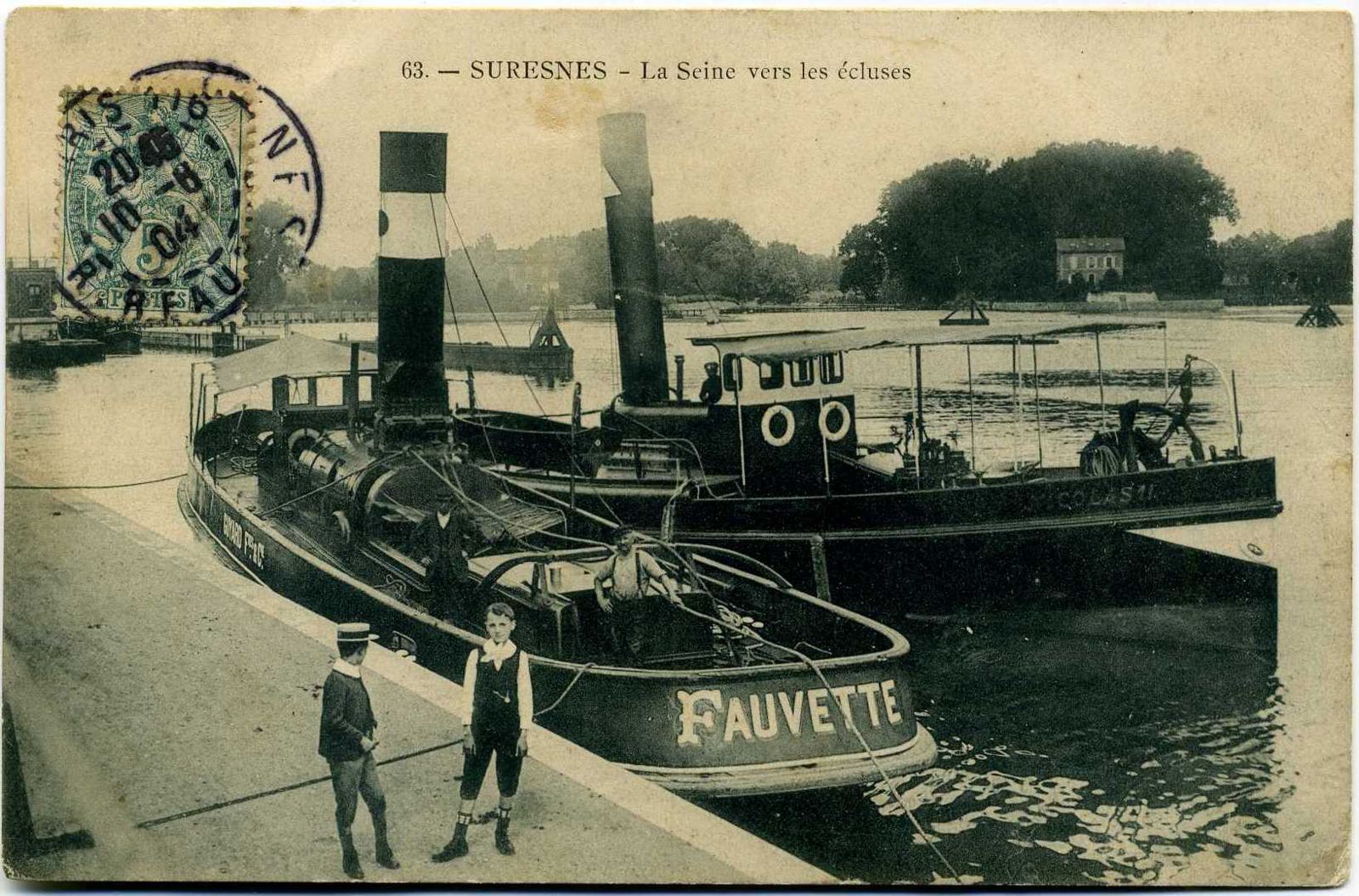 Suresnes - La Seine vers les écluses