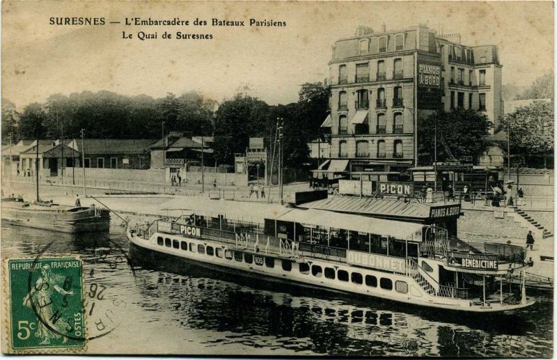 Suresnes - L'Embarcadère des Bateaux Parisiens - Le quai de Suresnes