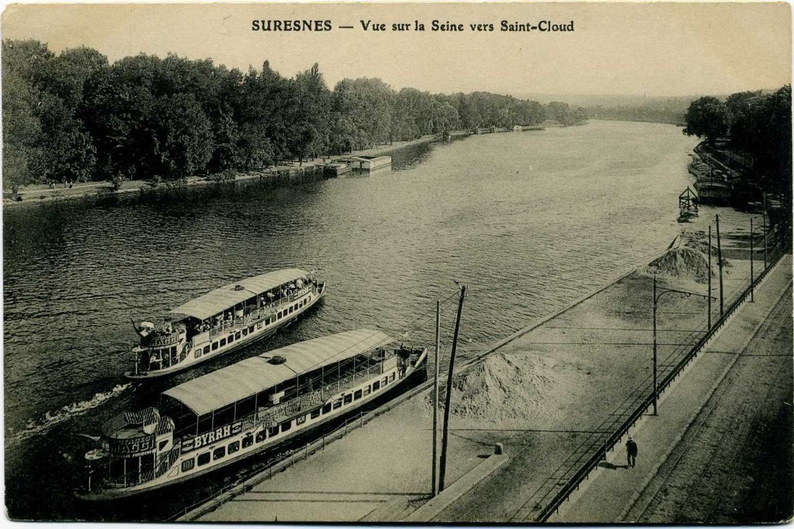 Suresnes - Vue sur la Seine vers Saint-Cloud