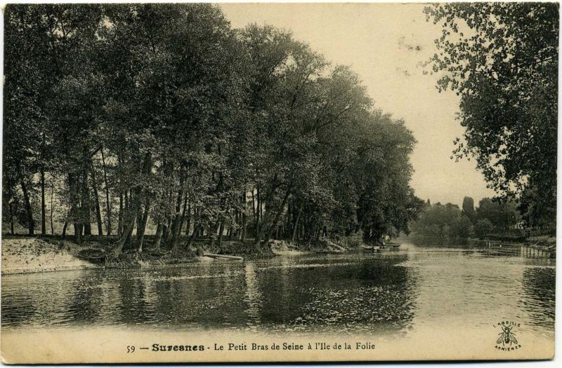 Suresnes - Le Petit Bras de Seine à l'Ile de la Folie