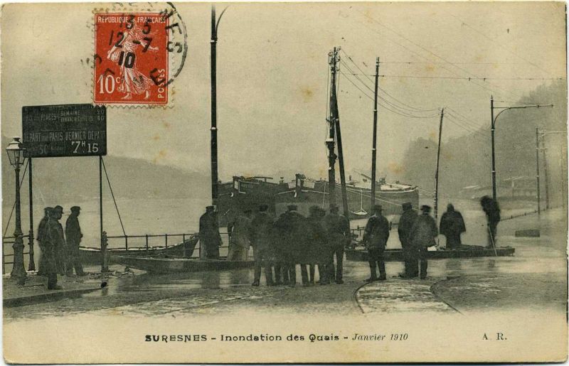 Suresnes - Bords de Seine - Inondations