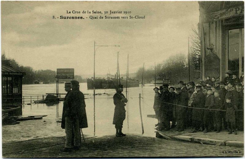 Suresnes - Bords de Seine - La Crue de la Seine, 30 janvier 1910