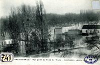 Les Coteaux. Vue prise du Pont de l'Avre. Inondations. Ja...