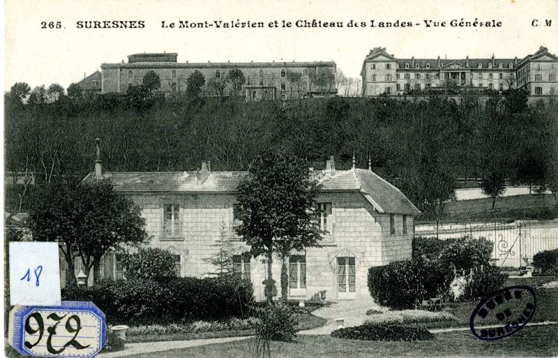 Le Mont Valérien et le Château des Landes. Vue générale
